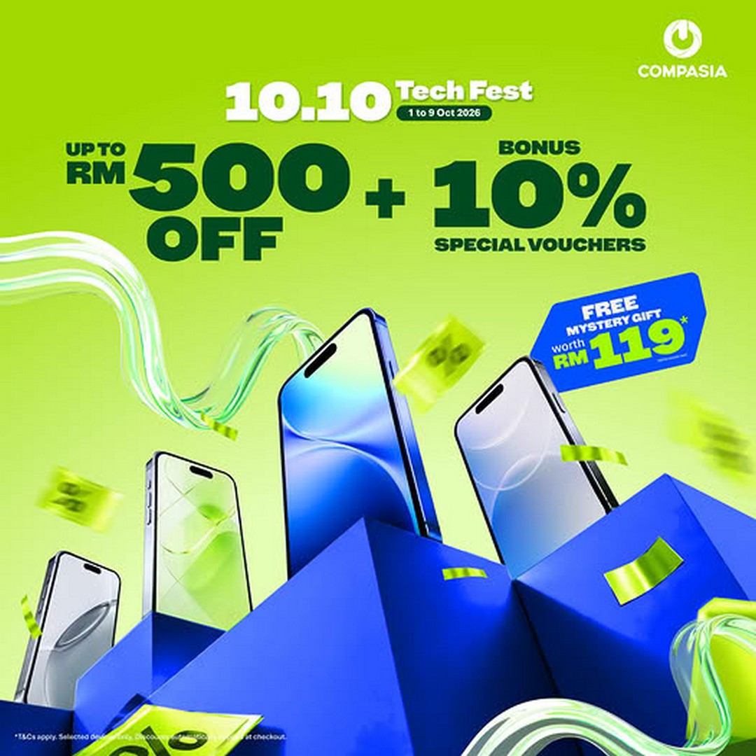CompAsia-Malaysia-10.10-Tech-Fest-Sale-with-Up-to-RM500-OFF 1-9 October 2026: CompAsia Malaysia: 10.10 Tech Fest Sale with Up to RM500 OFF, Special Vouchers and Selected Devices