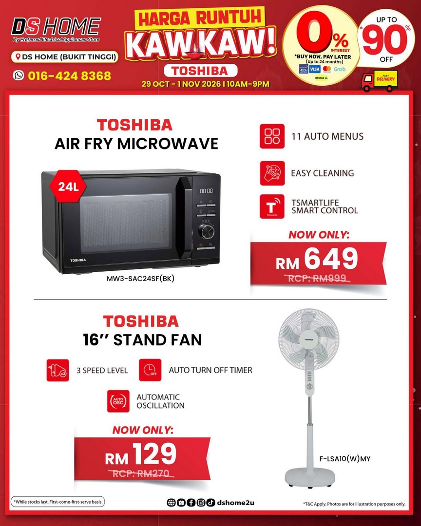 DS-HOME-Bukit-Tinggi-Toshiba-Harga-Runtuh-Kaw-Kaw-Promotion-13 28 October–1 November 2026: DS HOME Bukit Tinggi Toshiba Harga Runtuh Kaw Kaw Promotion – Deepavali Home Appliance Deals from RM69 in Klang, Selangor