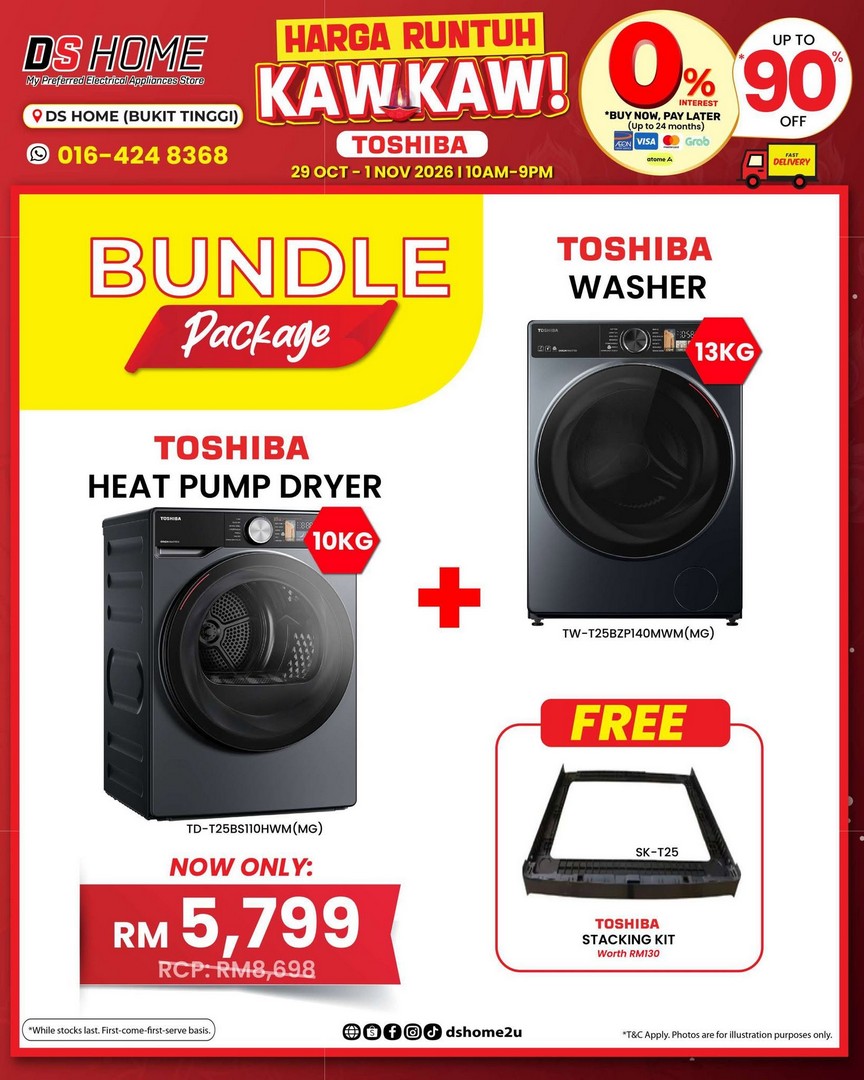 DS-HOME-Bukit-Tinggi-Toshiba-Harga-Runtuh-Kaw-Kaw-Promotion-7 28 October–1 November 2026: DS HOME Bukit Tinggi Toshiba Harga Runtuh Kaw Kaw Promotion – Deepavali Home Appliance Deals from RM69 in Klang, Selangor