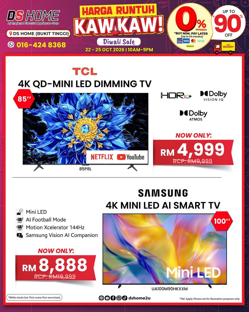 DS-HOME-Diwali-Home-Appliances-Promotion-11 22-25 October 2026: DS HOME: Diwali Home Appliances Promotion in Bukit Tinggi, Klang – Fans from RM98, TVs from RM399, Air Conditioners from RM599 and More