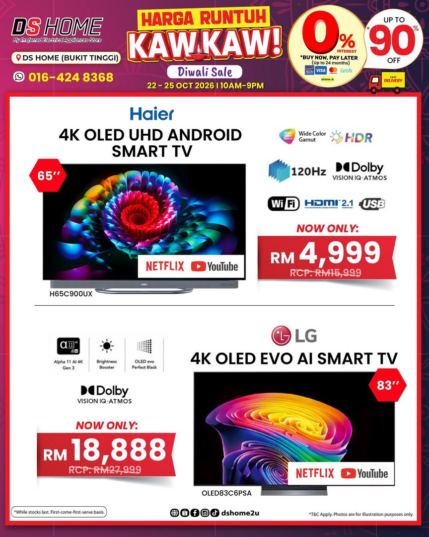 DS-HOME-Diwali-Home-Appliances-Promotion-12 22-25 October 2026: DS HOME: Diwali Home Appliances Promotion in Bukit Tinggi, Klang – Fans from RM98, TVs from RM399, Air Conditioners from RM599 and More