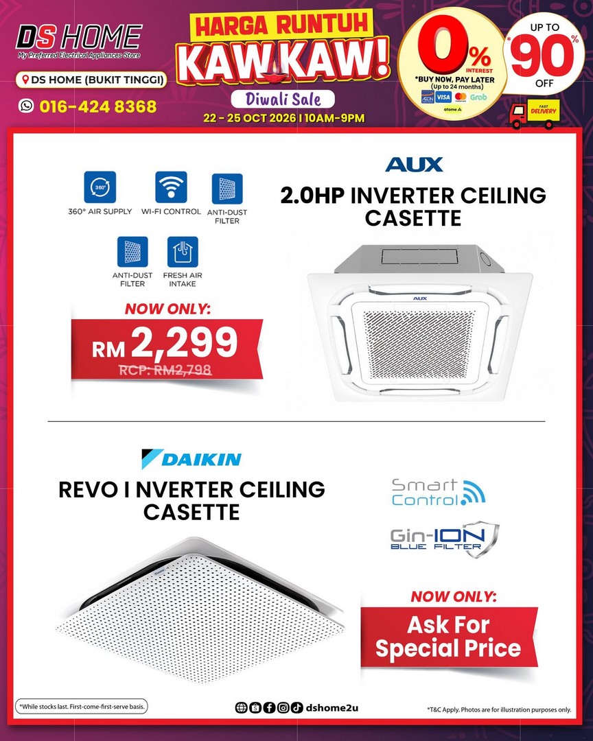 DS-HOME-Diwali-Home-Appliances-Promotion-14 22-25 October 2026: DS HOME: Diwali Home Appliances Promotion in Bukit Tinggi, Klang – Fans from RM98, TVs from RM399, Air Conditioners from RM599 and More