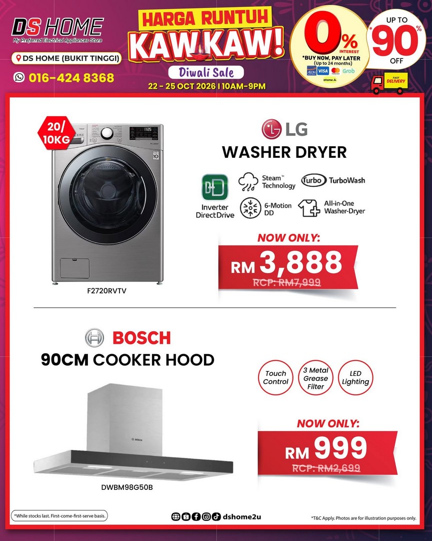 DS-HOME-Diwali-Home-Appliances-Promotion-17 22-25 October 2026: DS HOME: Diwali Home Appliances Promotion in Bukit Tinggi, Klang – Fans from RM98, TVs from RM399, Air Conditioners from RM599 and More