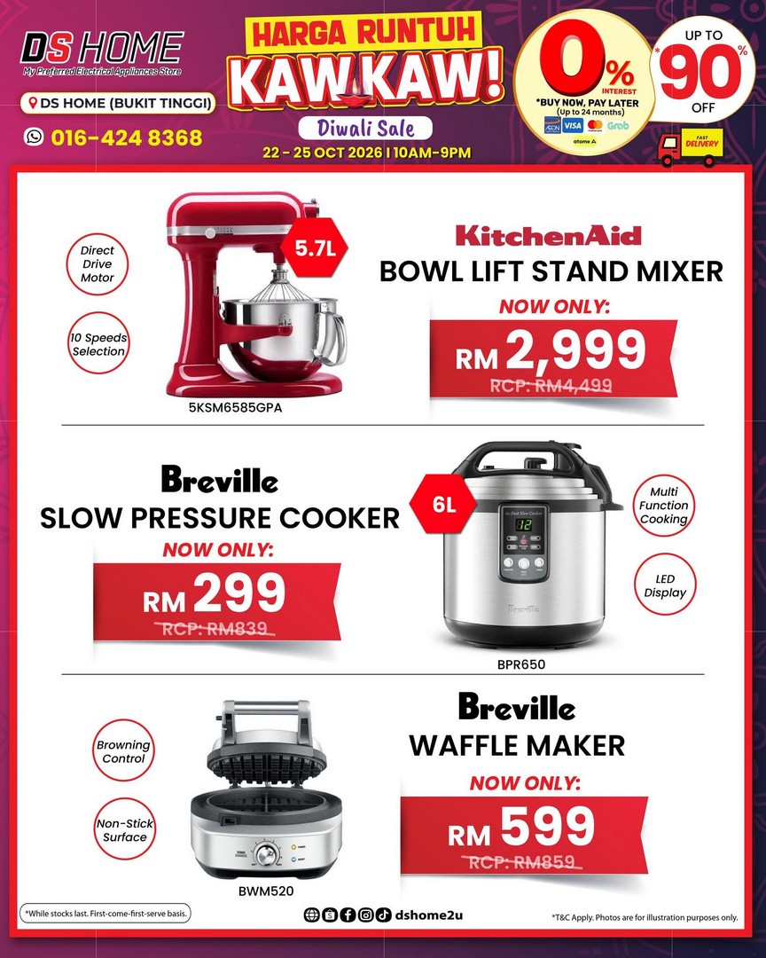 DS-HOME-Diwali-Home-Appliances-Promotion-19 22-25 October 2026: DS HOME: Diwali Home Appliances Promotion in Bukit Tinggi, Klang – Fans from RM98, TVs from RM399, Air Conditioners from RM599 and More