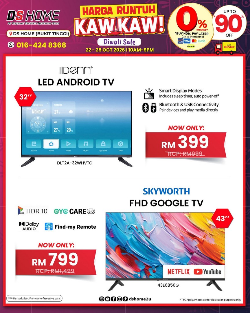 DS-HOME-Diwali-Home-Appliances-Promotion-8 22-25 October 2026: DS HOME: Diwali Home Appliances Promotion in Bukit Tinggi, Klang – Fans from RM98, TVs from RM399, Air Conditioners from RM599 and More