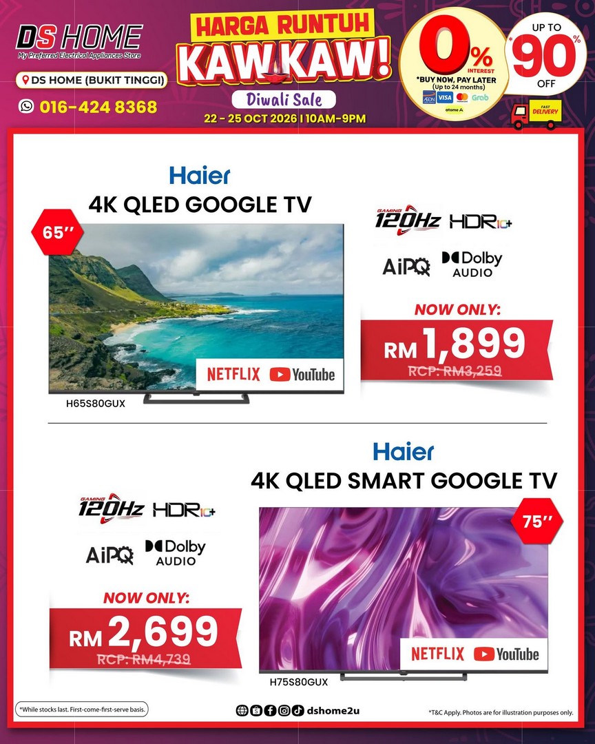 DS-HOME-Diwali-Home-Appliances-Promotion-9 22-25 October 2026: DS HOME: Diwali Home Appliances Promotion in Bukit Tinggi, Klang – Fans from RM98, TVs from RM399, Air Conditioners from RM599 and More