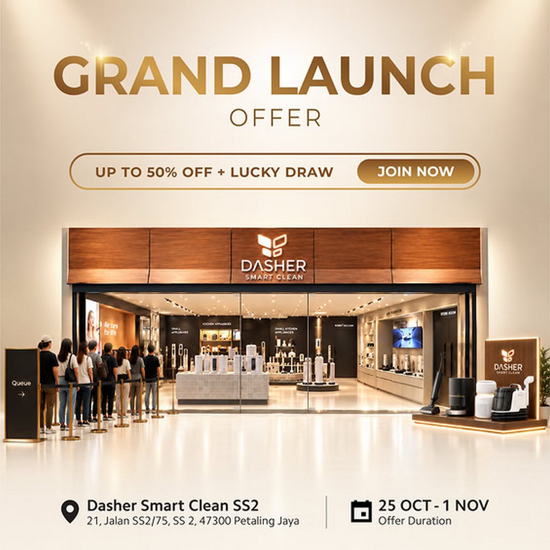 Dasher-Smart-Clean-SS2-Grand-Launch-Promotion 25 October–1 November 2026: Dasher Smart Clean SS2: Grand Launch Promotion with Up to 50% Off Selected Products, Lucky Draw Prizes and Exclusive In-Store Deals in Petaling Jaya