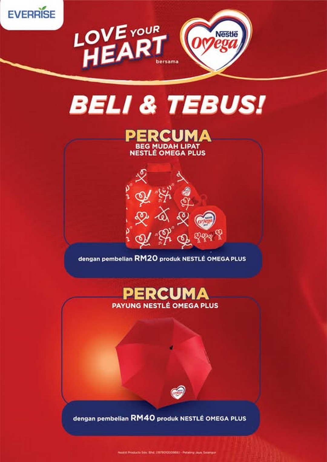 Everrise-Nestle-Omega-Plus-Promotion 31 October–1 November 2026: Everrise & Nestlé Omega Plus Promotion – FREE Health Screening, Foldable Bag & Umbrella Gifts at Everrise 4th Mile