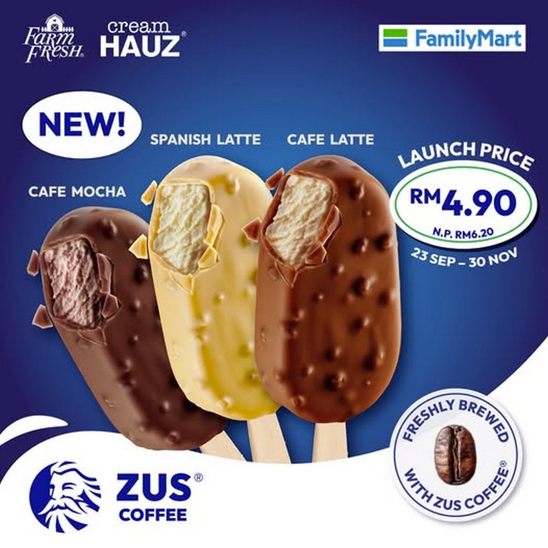 FamilyMart-Malaysia-Farm-Fresh-Cream-Hauz 23 September-30 November 2026: FamilyMart Malaysia Farm Fresh Cream Hauz x ZUS Coffee Ice Cream Promotion, Three Coffee-Inspired Flavours at RM4.90 at Selected Stores Nationwide
