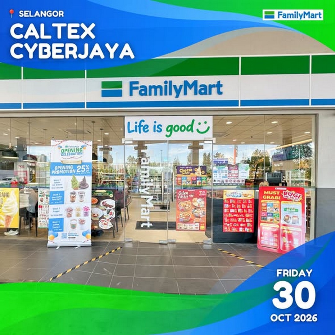 FamilyMart-Malaysia-New-Store-Opening-Promotion 30 October-29 November 2026: FamilyMart Malaysia, New Store Opening Promotion at Caltex Cyberjaya with 25% OFF Selected Drinks & Ice Cream for Members