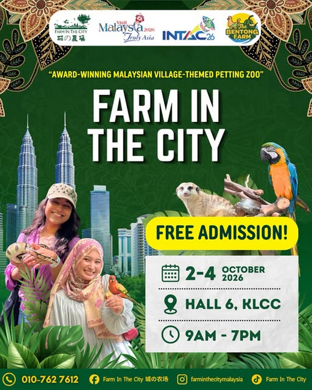 Farm-In-The-City-Free-Admission-Promotion-at-INTAC-2026 2-4 October 2026: Farm In The City: Free Admission Promotion at INTAC 2026, Hall 6 KLCC, 9AM-7PM