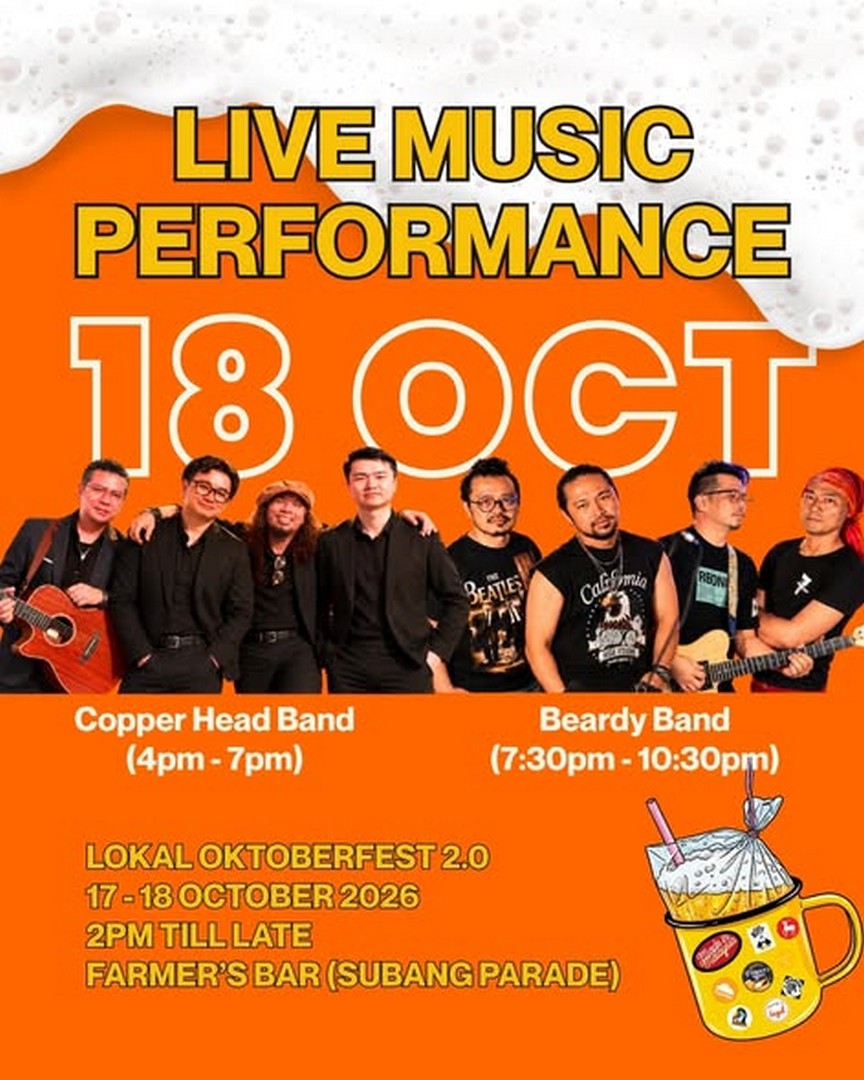 Farmers-Bar-Lokal-Oktoberfest-2.0-–-Beer-Ikat-Tepi-Edition-4-1 17-18 October 2026: Farmer’s Bar: Lokal Oktoberfest 2.0 – Beer Ikat Tepi Edition, Malaysian Craft Beer Festival with Local Food, Live Music and Vintage Mug Giveaway at Subang Parade