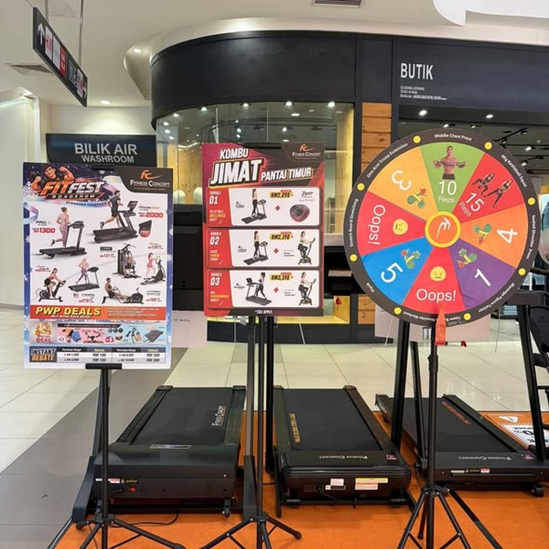 Fitness-Concept-Fitness-Roadshow-Promotion-at-AEON-Kota-Bharu-3 26 October–8 November 2026: Fitness Concept Fitness Roadshow Promotion at AEON Kota Bharu – Try Fitness Equipment, Spin & Win, Instant Rebates and PWP Deals