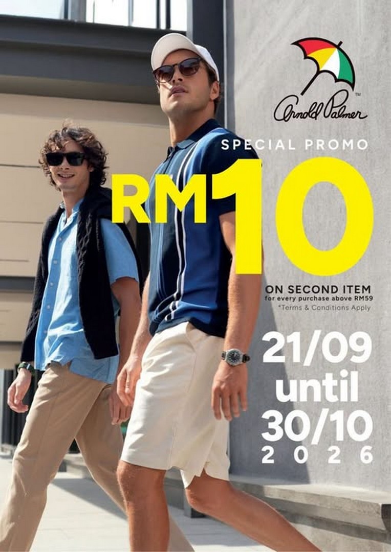 GAMA-Supermarket-and-Departmental-Store-Arnold-Palmer-RM10 21 September-30 October 2026: GAMA Supermarket and Departmental Store: Arnold Palmer RM10 Off Second Item Promotion, Shop Fashion Deals at GAMA