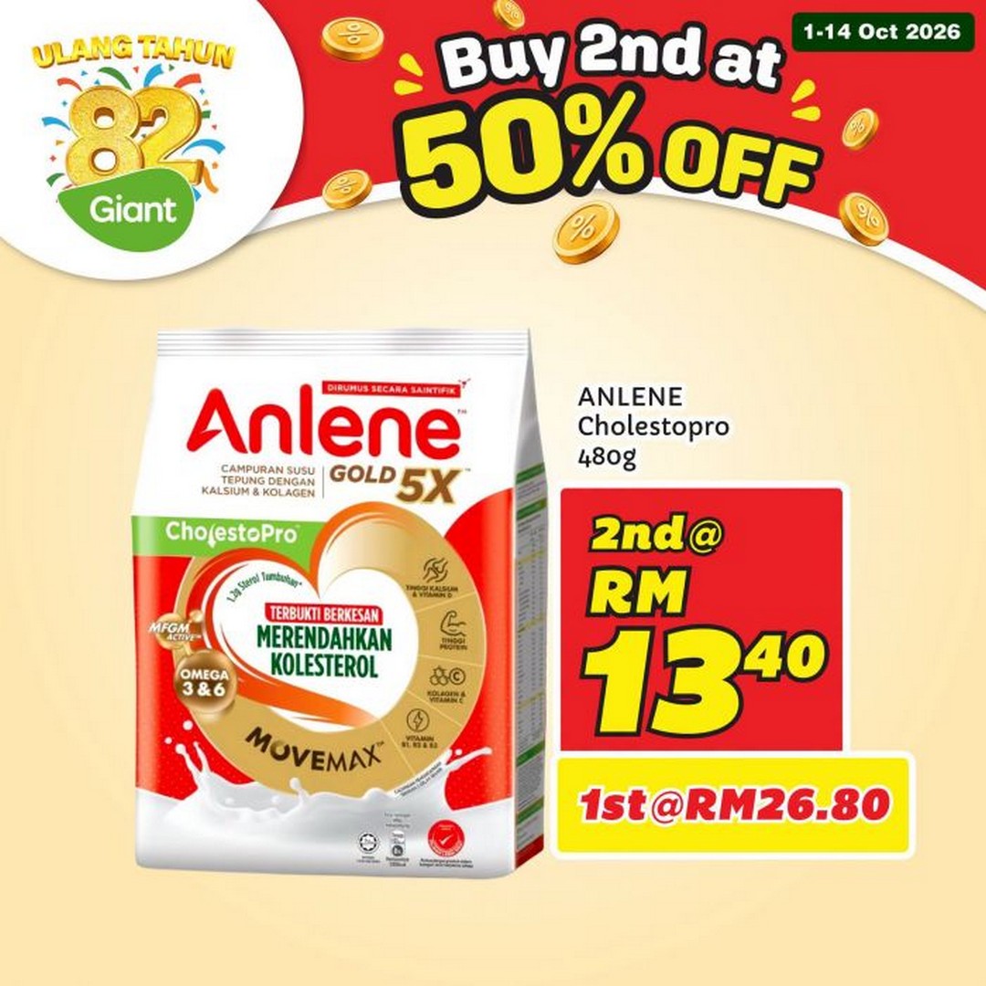 Giant-82nd-Anniversary-Buy-2nd-at-50-Off-Promotion-8 1-14 October 2026: Giant: 82nd Anniversary Buy 2nd at 50% Off Promotion on Selected Food, Drinks and Household Essentials