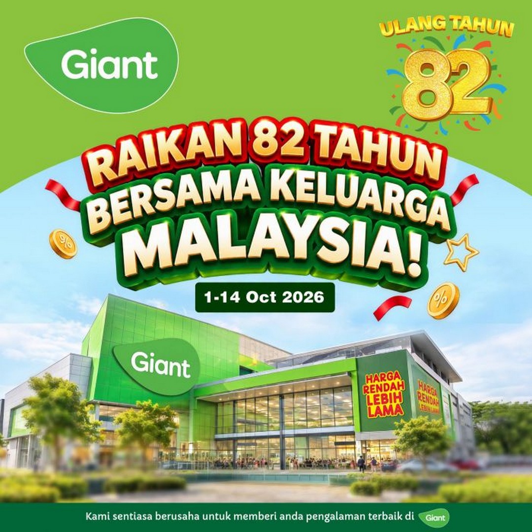 Giant-82nd-Anniversary-Buy-2nd-at-50-Off-Promotion 1-14 October 2026: Giant: 82nd Anniversary Buy 2nd at 50% Off Promotion on Selected Food, Drinks and Household Essentials