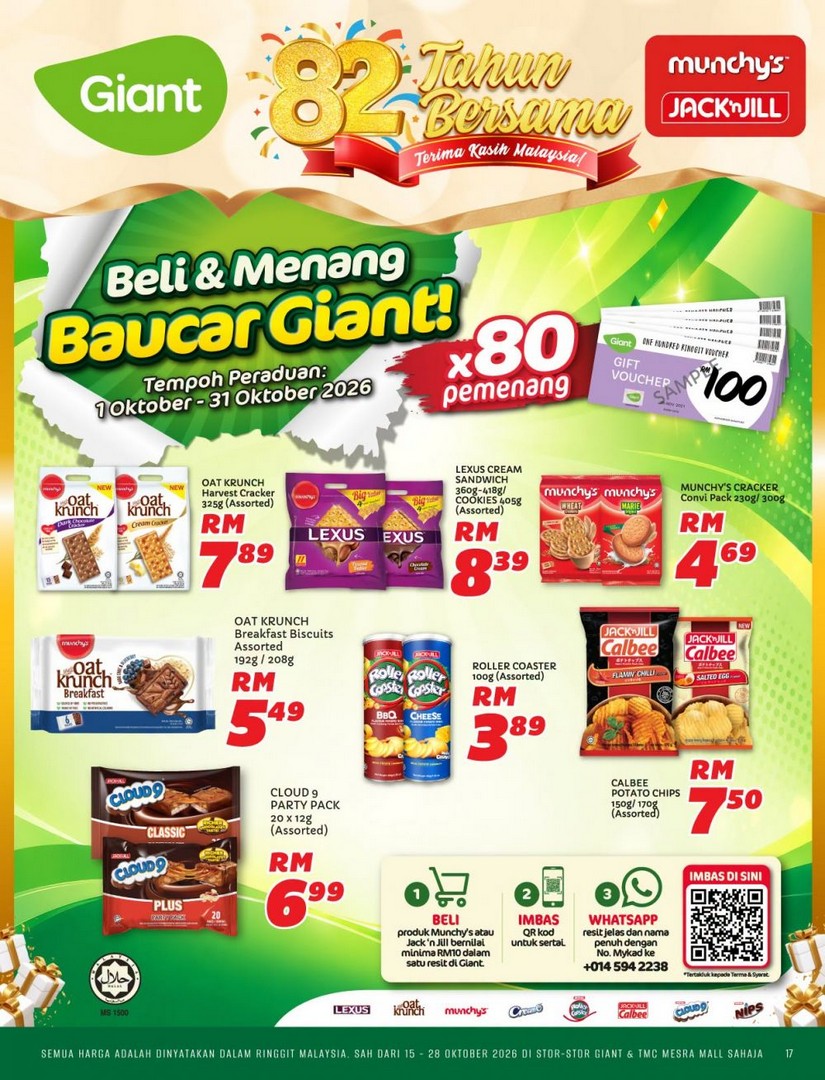 Giant-82nd-Anniversary-Promotion-Catalogue-17 15-28 October 2026: Giant: 82nd Anniversary Promotion Catalogue – Buy 2nd at 50% OFF, Grocery Deals and Special Offers at Giant & TMC Mesra Mall