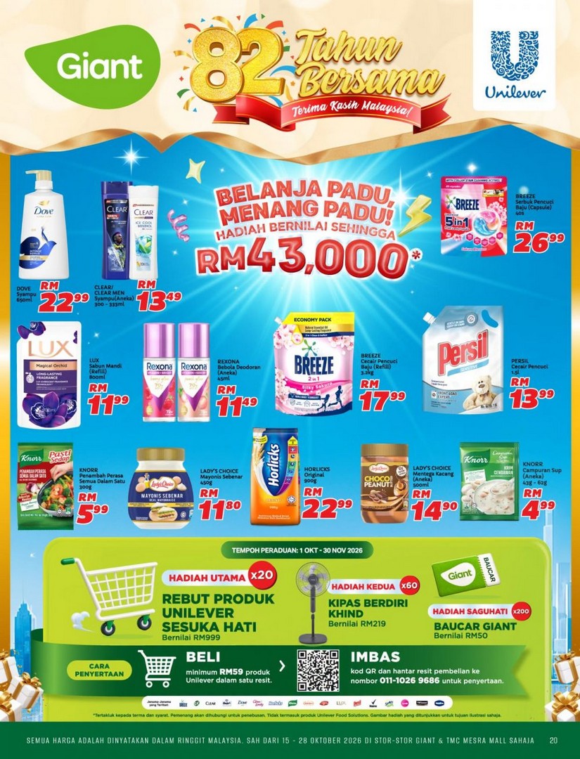 Giant-82nd-Anniversary-Promotion-Catalogue-20 15-28 October 2026: Giant: 82nd Anniversary Promotion Catalogue – Buy 2nd at 50% OFF, Grocery Deals and Special Offers at Giant & TMC Mesra Mall