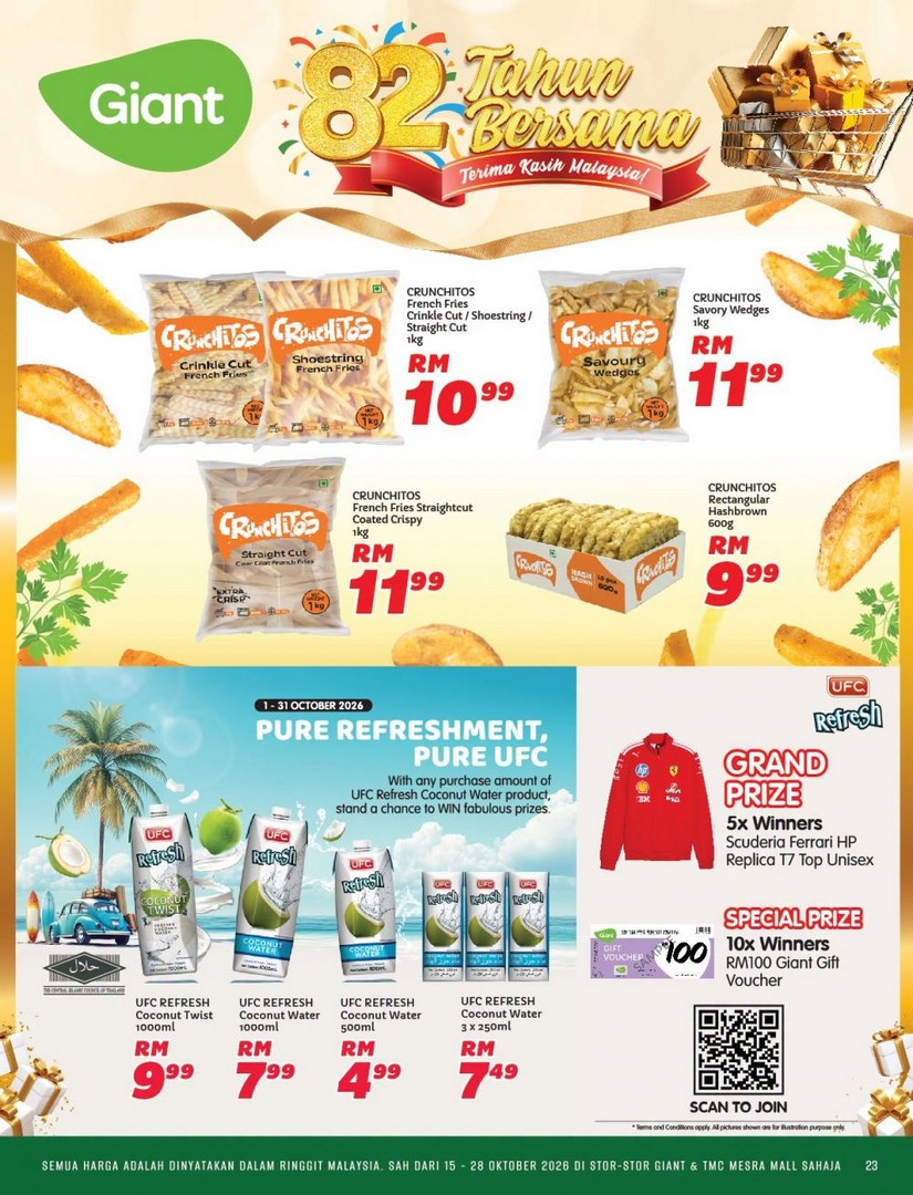 Giant-82nd-Anniversary-Promotion-Catalogue-23 15-28 October 2026: Giant: 82nd Anniversary Promotion Catalogue – Buy 2nd at 50% OFF, Grocery Deals and Special Offers at Giant & TMC Mesra Mall