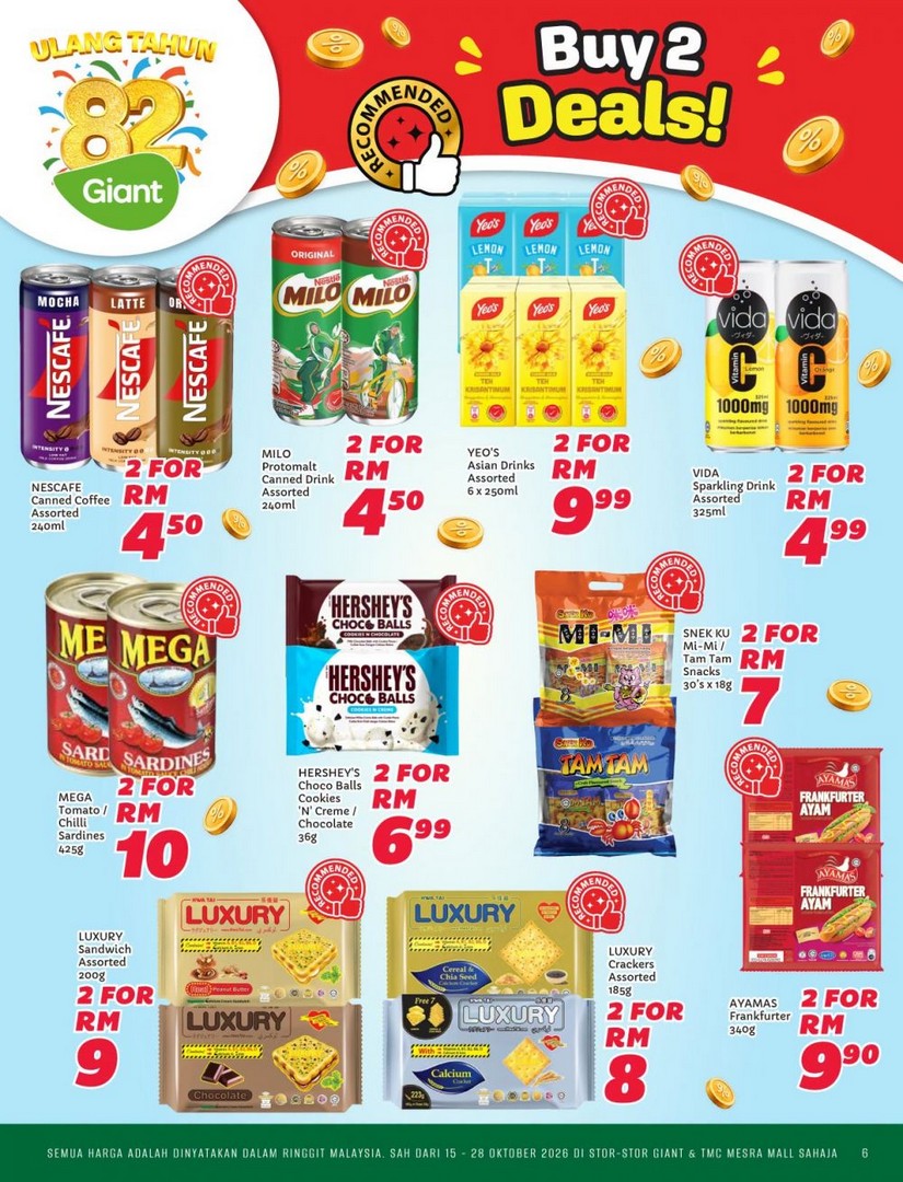 Giant-82nd-Anniversary-Promotion-Catalogue-6 15-28 October 2026: Giant: 82nd Anniversary Promotion Catalogue – Buy 2nd at 50% OFF, Grocery Deals and Special Offers at Giant & TMC Mesra Mall