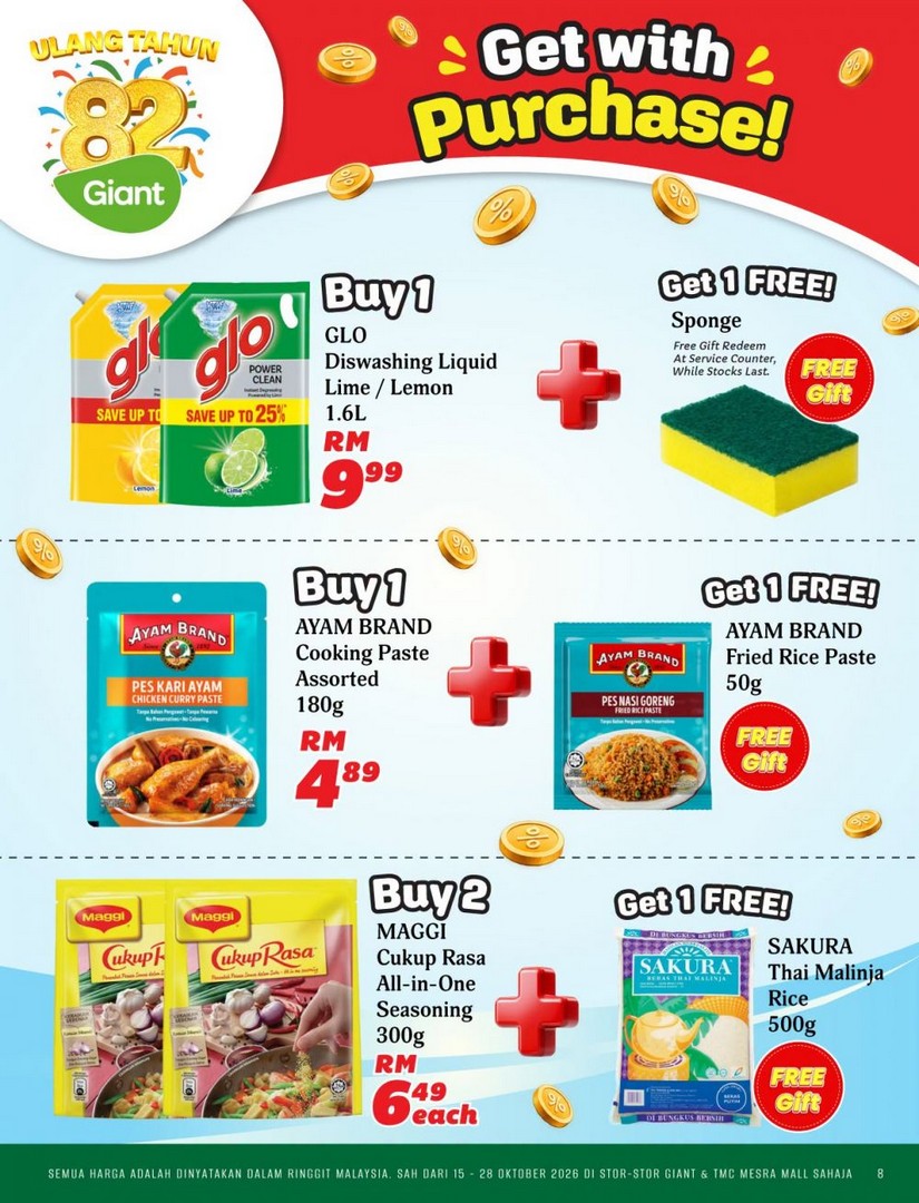 Giant-82nd-Anniversary-Promotion-Catalogue-8 15-28 October 2026: Giant: 82nd Anniversary Promotion Catalogue – Buy 2nd at 50% OFF, Grocery Deals and Special Offers at Giant & TMC Mesra Mall