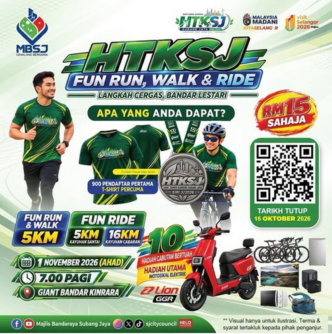 Giant-Malaysia-HTKSJ-Fun-Run-Walk-Ride-2026 1 November 2026: Giant Malaysia: HTKSJ Fun Run, Walk & Ride 2026 – Join for Only RM15, Get a Free Event T-Shirt and Stand a Chance to Win an Electric Motorcycle at Giant Bandar Kinrara