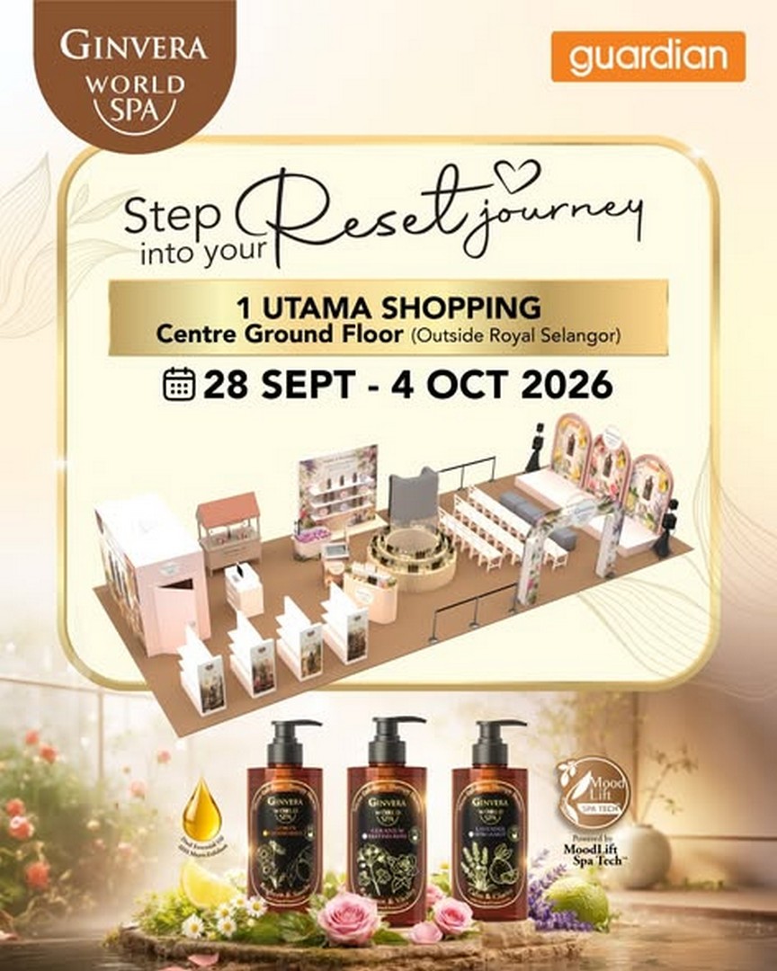 Ginvera-Malaysia-World-Spa-Self-Care-Experience-Promotion 28 September-4 October 2026: Ginvera Malaysia: World Spa Self-Care Experience Promotion with Exclusive Gifts at 1 Utama Shopping Centre