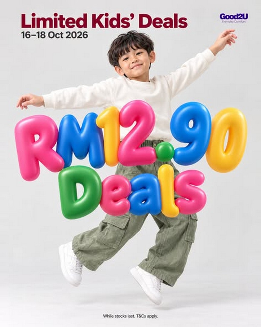 Good2U-Kids-Clothing-Promotion-–-Selected-Pants-Shorts-Skirts-Dresses 16-18 October 2026: Good2U: Kids’ Clothing Promotion – Selected Pants, Shorts, Skirts, Dresses and Trackpants for Only RM12.90