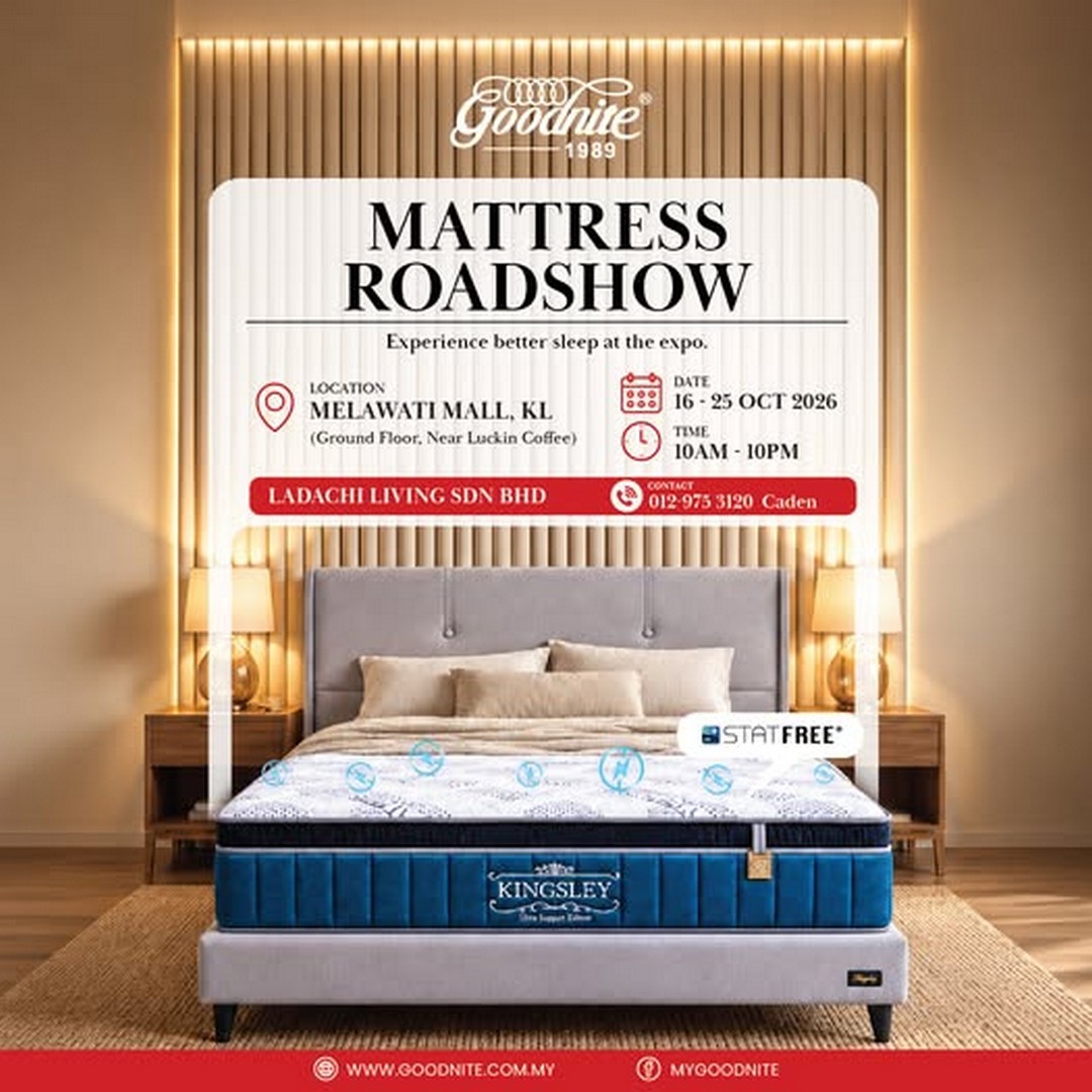 Goodnite-Malaysia-Mattress-Promotion-at-Melawati-Mall-KL 16–25 October 2026: Goodnite Malaysia Mattress Promotion at Melawati Mall, KL – Discover Better Sleep and Comfort from 10am to 10pm