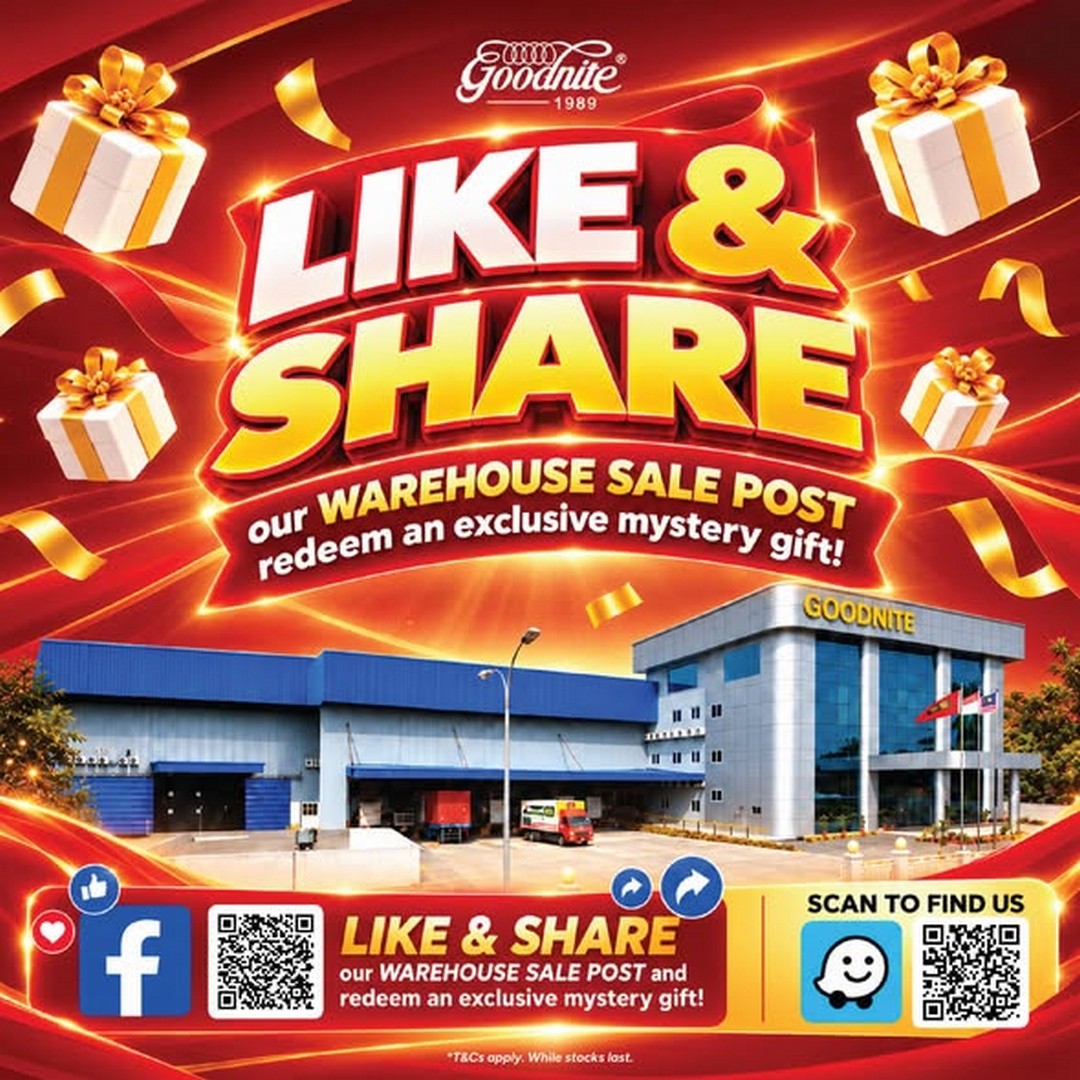 Goodnite-Malaysia-Warehouse-Sale-4 29 October–1 November 2026: Goodnite Malaysia Warehouse Sale – 4 Days of Mattress, Bedframe, Sofa, Dining Set, Bedding and Home Furnishing Deals