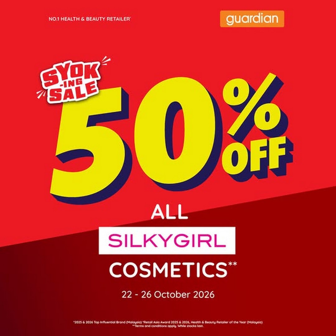 Guardian-Malaysia-–-SILKYGIRL-Cosmetics-50-OFF-Sale 22–26 October 2026: Guardian Malaysia – SILKYGIRL Cosmetics 50% OFF Sale, Beauty Bargains, App Discounts and MYguardianRewards Points
