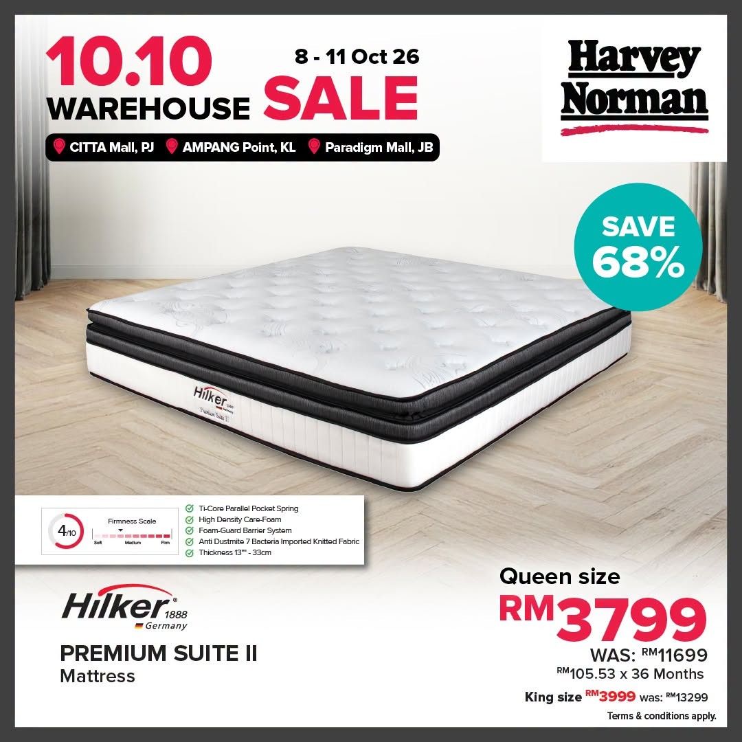 Harvey-Norman-Malaysia-10.10-Warehouse-Sale-–-Up-to-80-Off-13 8-11 October 2026: Harvey Norman Malaysia: 10.10 Warehouse Sale – Up to 80% Off at Citta Mall, Ampang Point & Paradigm Mall JB