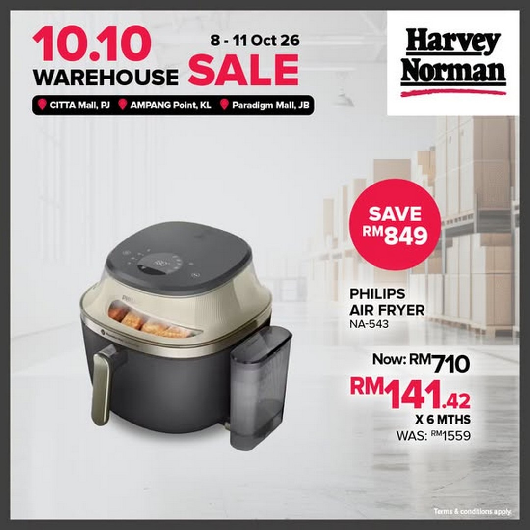 Harvey-Norman-Malaysia-10.10-Warehouse-Sale-–-Up-to-80-Off-3 8-11 October 2026: Harvey Norman Malaysia: 10.10 Warehouse Sale – Up to 80% Off at Citta Mall, Ampang Point & Paradigm Mall JB