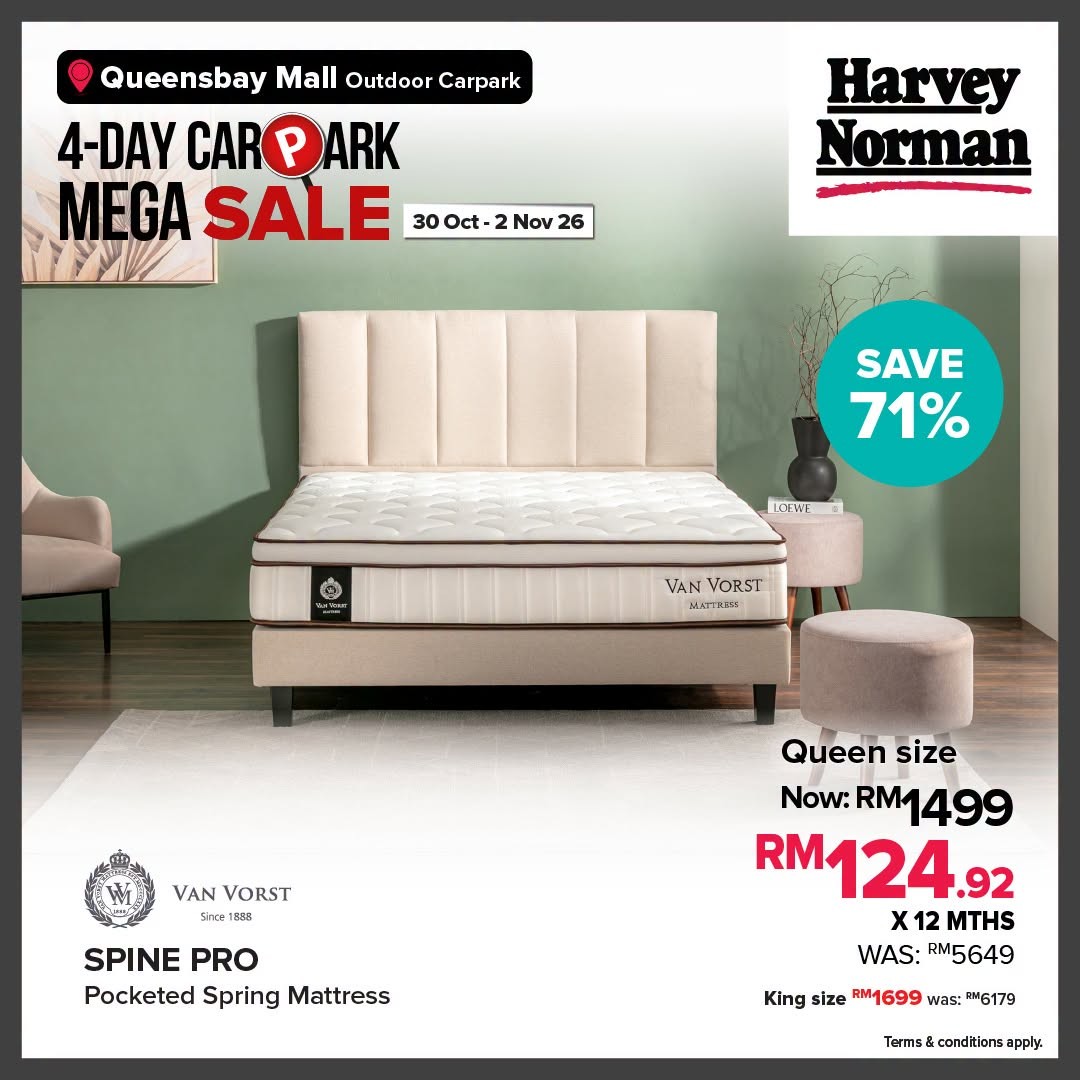 Harvey-Norman-Malaysia-4-Day-Carpark-Mega-Sale-13 30 October-2 November 2026: Harvey Norman Malaysia 4-Day Carpark Mega Sale, Up to 80% Off at Queensbay Mall Penang