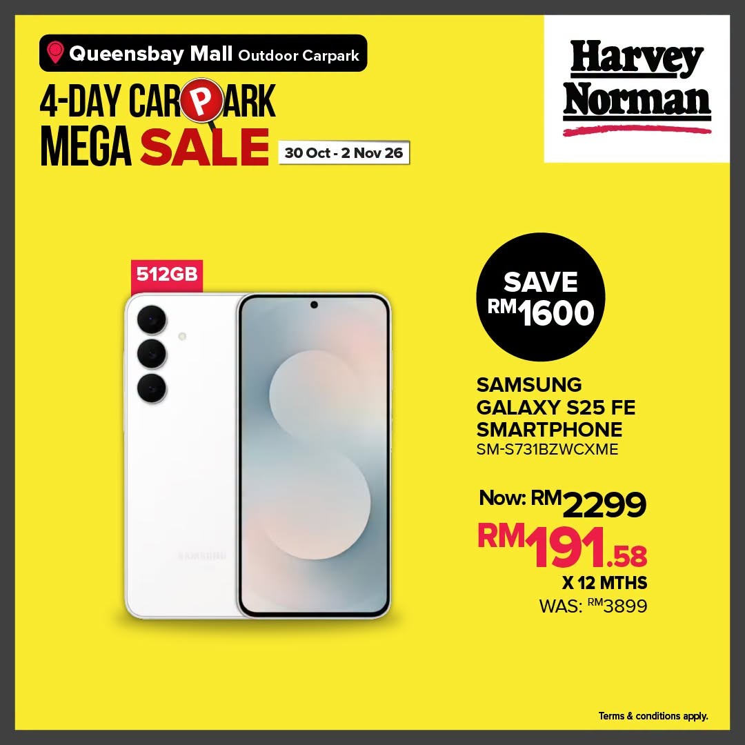 Harvey-Norman-Malaysia-4-Day-Carpark-Mega-Sale-6 30 October-2 November 2026: Harvey Norman Malaysia 4-Day Carpark Mega Sale, Up to 80% Off at Queensbay Mall Penang