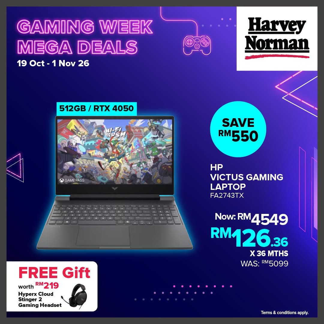 Harvey-Norman-Malaysia-Gaming-Deals-Promotion-5 19 October–1 November 2026: Harvey Norman Malaysia: Gaming Deals Promotion – Save Up to RM3,000 on Selected Gaming Gear and Upgrade Your Gaming Setup