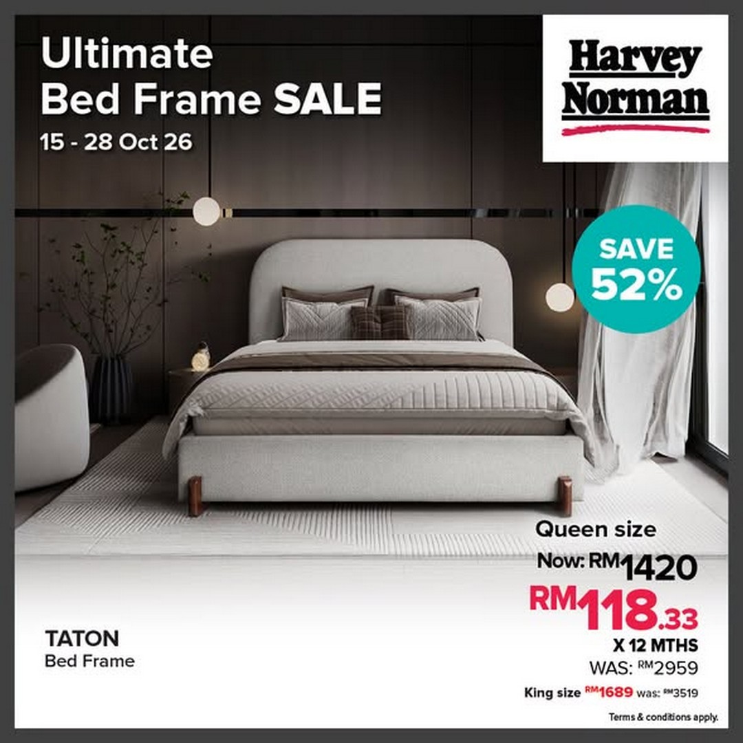 Harvey-Norman-Malaysia-Over-50-Off-Bed-Frames-Promotion-2 15-28 October 2026: Harvey Norman Malaysia: Over 50% Off Bed Frames Promotion – Give Your Bedroom a Stylish Makeover for Less