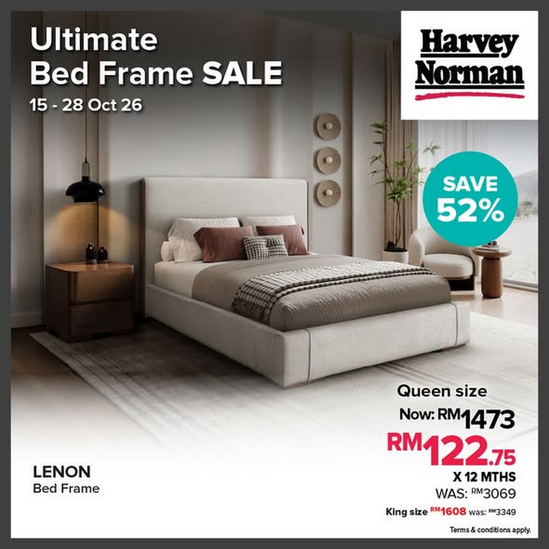 Harvey-Norman-Malaysia-Over-50-Off-Bed-Frames-Promotion-3 15-28 October 2026: Harvey Norman Malaysia: Over 50% Off Bed Frames Promotion – Give Your Bedroom a Stylish Makeover for Less