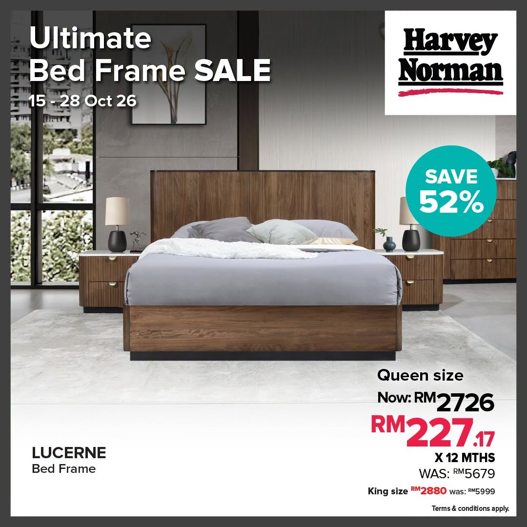 Harvey-Norman-Malaysia-Over-50-Off-Bed-Frames-Promotion-5 15-28 October 2026: Harvey Norman Malaysia: Over 50% Off Bed Frames Promotion – Give Your Bedroom a Stylish Makeover for Less