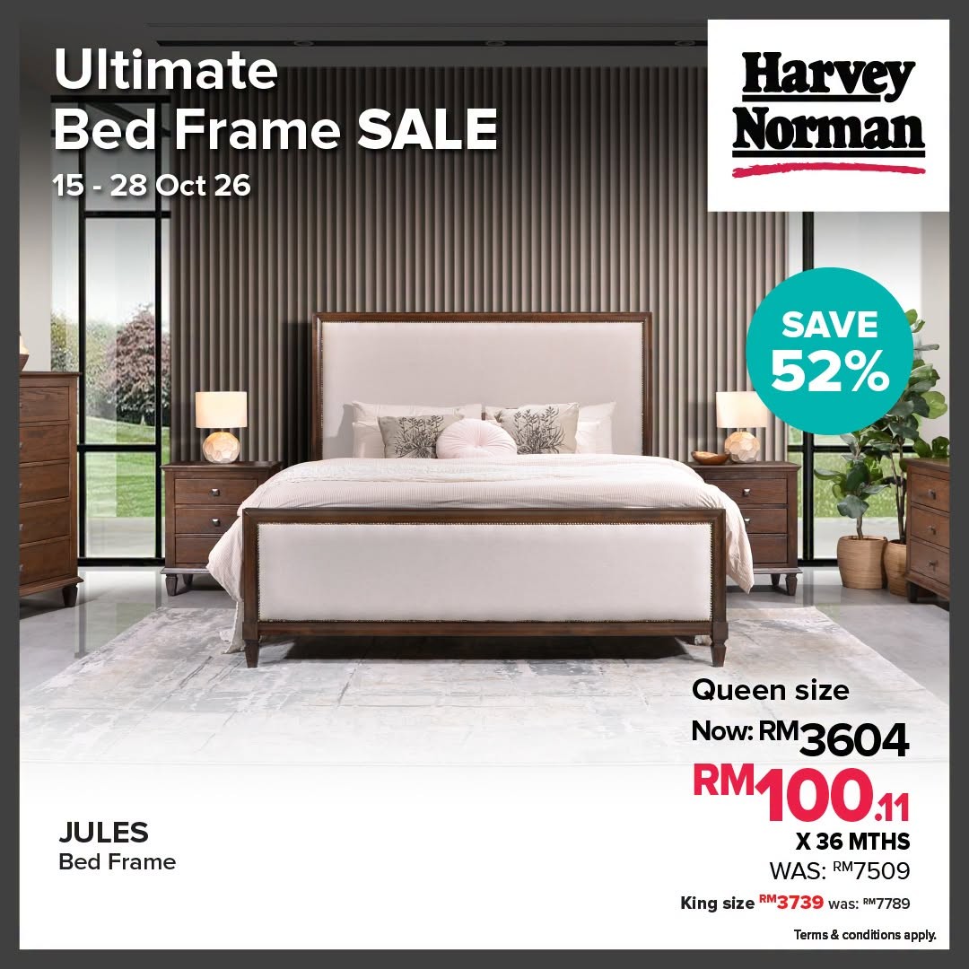 Harvey-Norman-Malaysia-Over-50-Off-Bed-Frames-Promotion-7 15-28 October 2026: Harvey Norman Malaysia: Over 50% Off Bed Frames Promotion – Give Your Bedroom a Stylish Makeover for Less