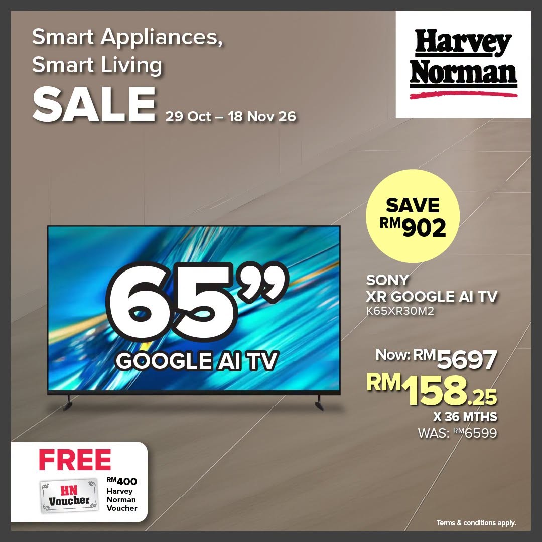 Harvey-Norman-Malaysia-Smart-Appliances-Promotion-4 29 October-18 November 2026: Harvey Norman Malaysia Smart Appliances Promotion – Up to 33% Off, RM400 Instant Cashback & RM100 Touch ’n Go eWallet Credits