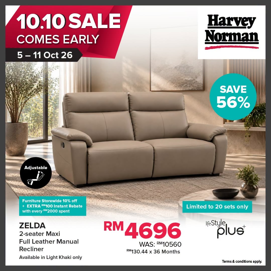 Harvey-Norman-Malaysia-Up-to-70-Off-10 5-11 October 2026: Harvey Norman Malaysia: Up to 70% Off + Extra 10% Off Selected Products 10.10 Early Shopping Promotion