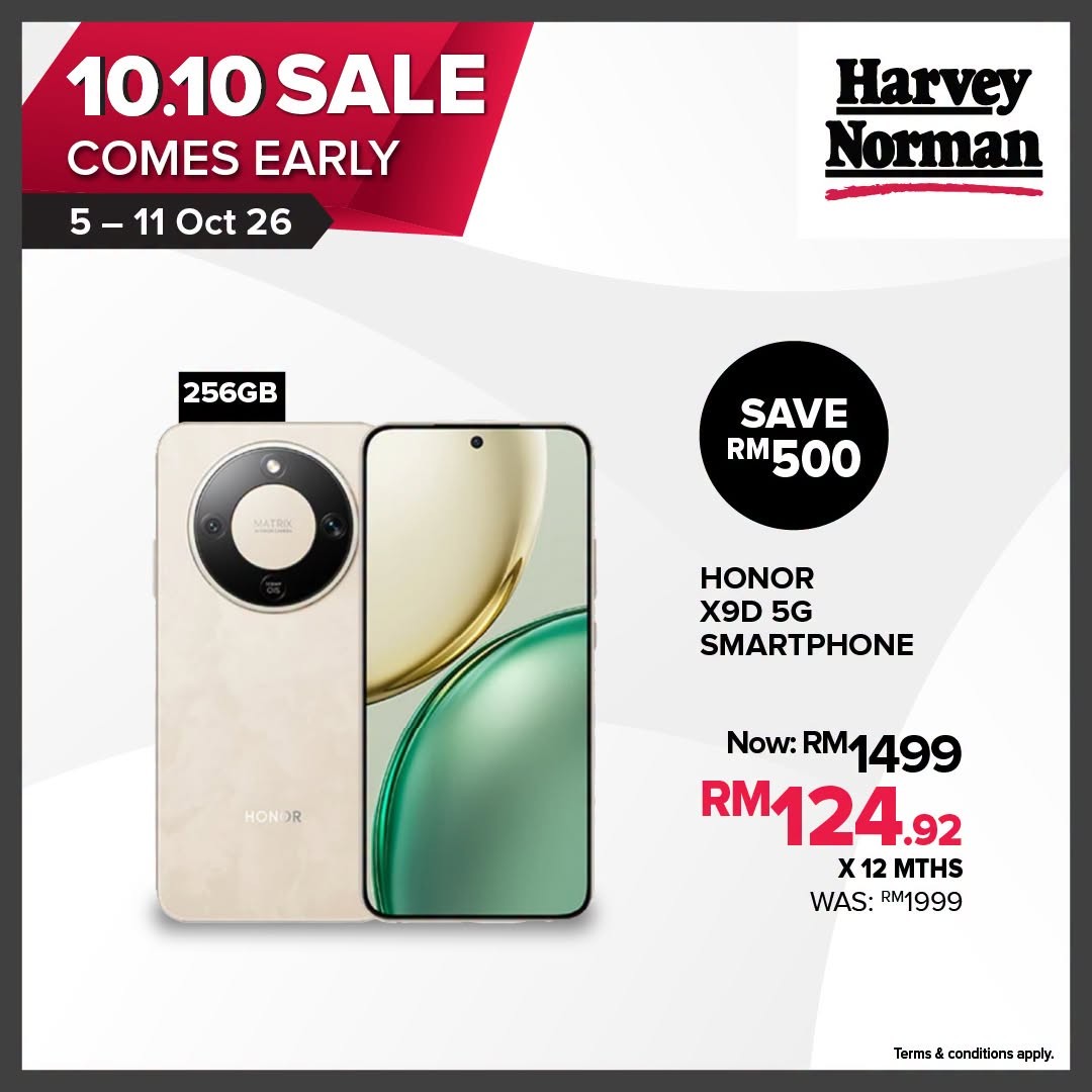Harvey-Norman-Malaysia-Up-to-70-Off-8 5-11 October 2026: Harvey Norman Malaysia: Up to 70% Off + Extra 10% Off Selected Products 10.10 Early Shopping Promotion