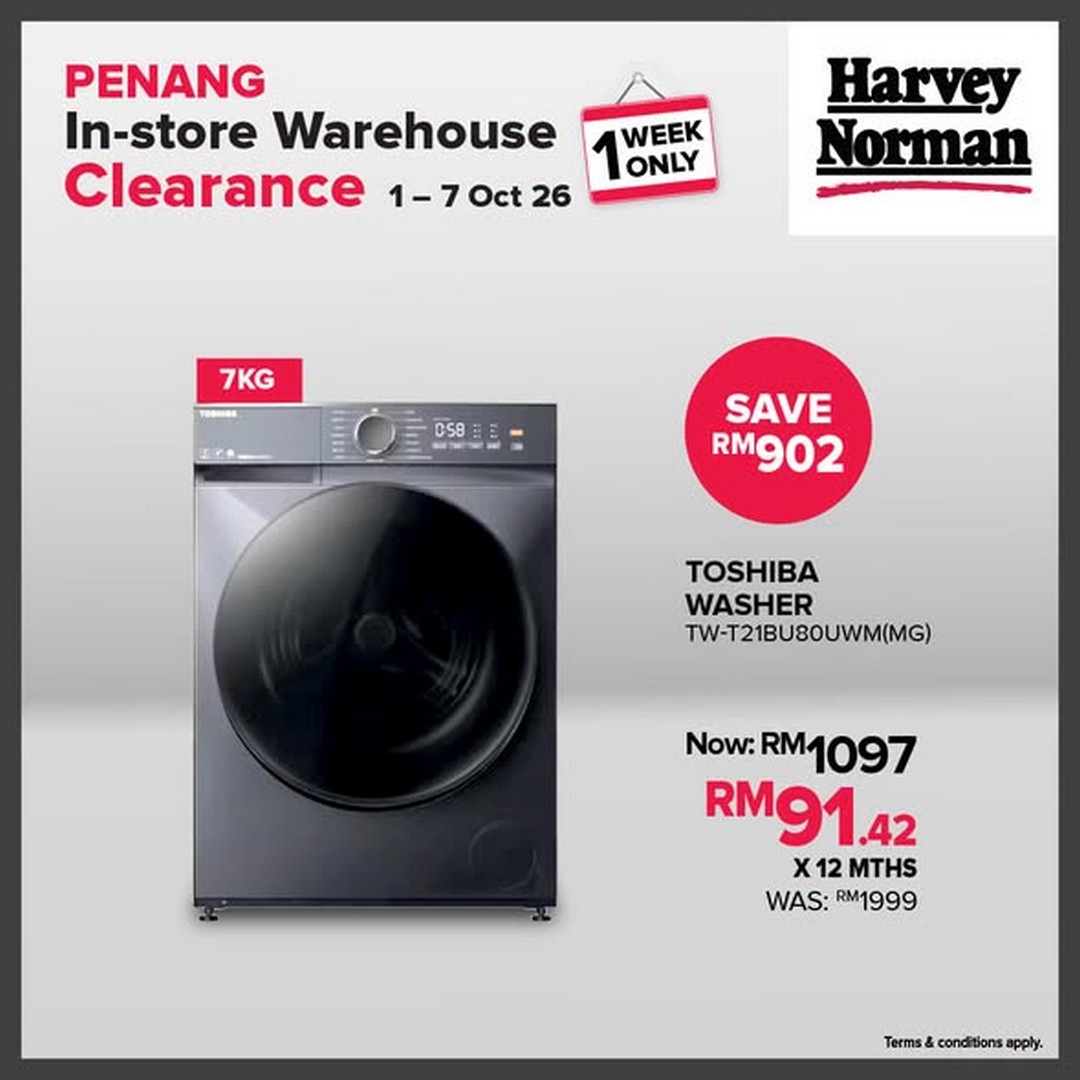 Harvey-Norman-Malaysia-Up-to-75-Off-Penang-In-Store-Warehouse-Clearance-1 1-7 October 2026: Harvey Norman Malaysia: Up to 75% Off Penang In-Store Warehouse Clearance Sale at All Penang Stores