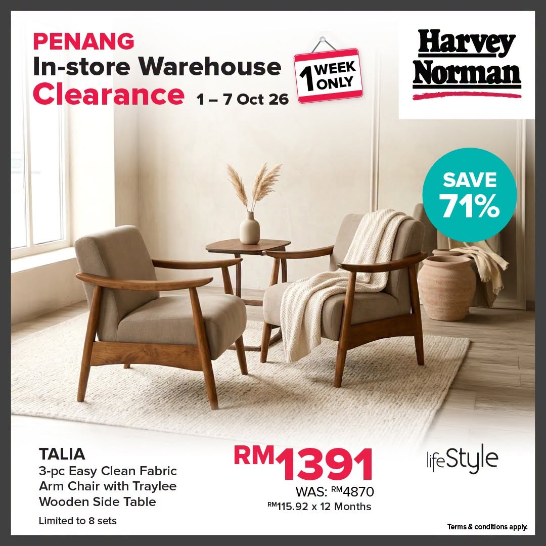 Harvey-Norman-Malaysia-Up-to-75-Off-Penang-In-Store-Warehouse-Clearance-12 1-7 October 2026: Harvey Norman Malaysia: Up to 75% Off Penang In-Store Warehouse Clearance Sale at All Penang Stores