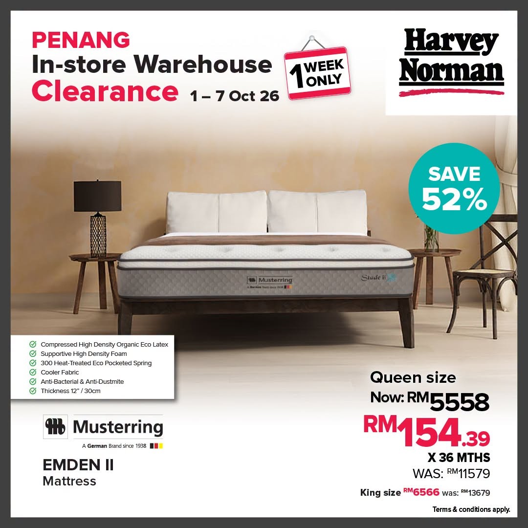 Harvey-Norman-Malaysia-Up-to-75-Off-Penang-In-Store-Warehouse-Clearance-13 1-7 October 2026: Harvey Norman Malaysia: Up to 75% Off Penang In-Store Warehouse Clearance Sale at All Penang Stores