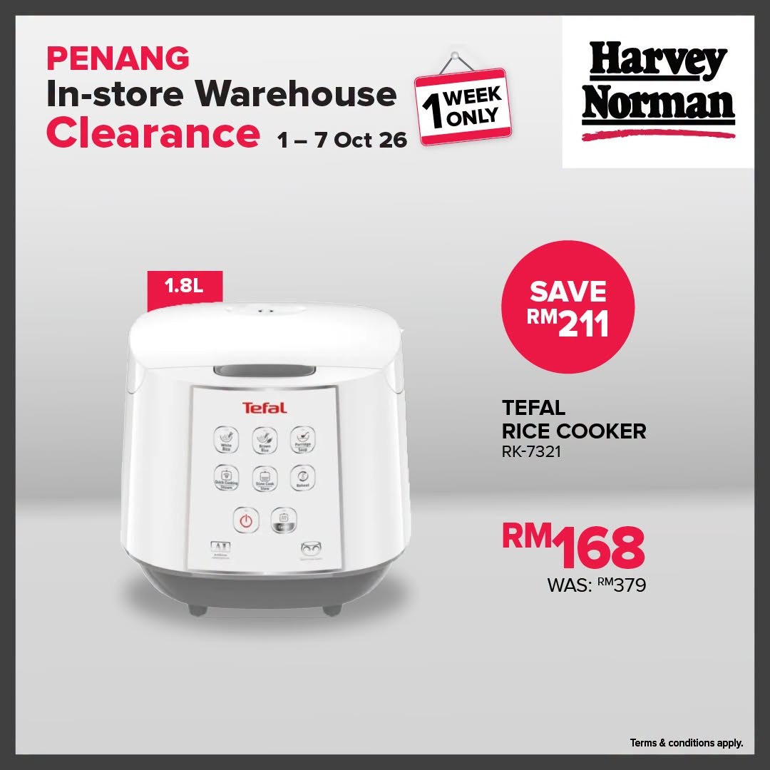 Harvey-Norman-Malaysia-Up-to-75-Off-Penang-In-Store-Warehouse-Clearance-4 1-7 October 2026: Harvey Norman Malaysia: Up to 75% Off Penang In-Store Warehouse Clearance Sale at All Penang Stores
