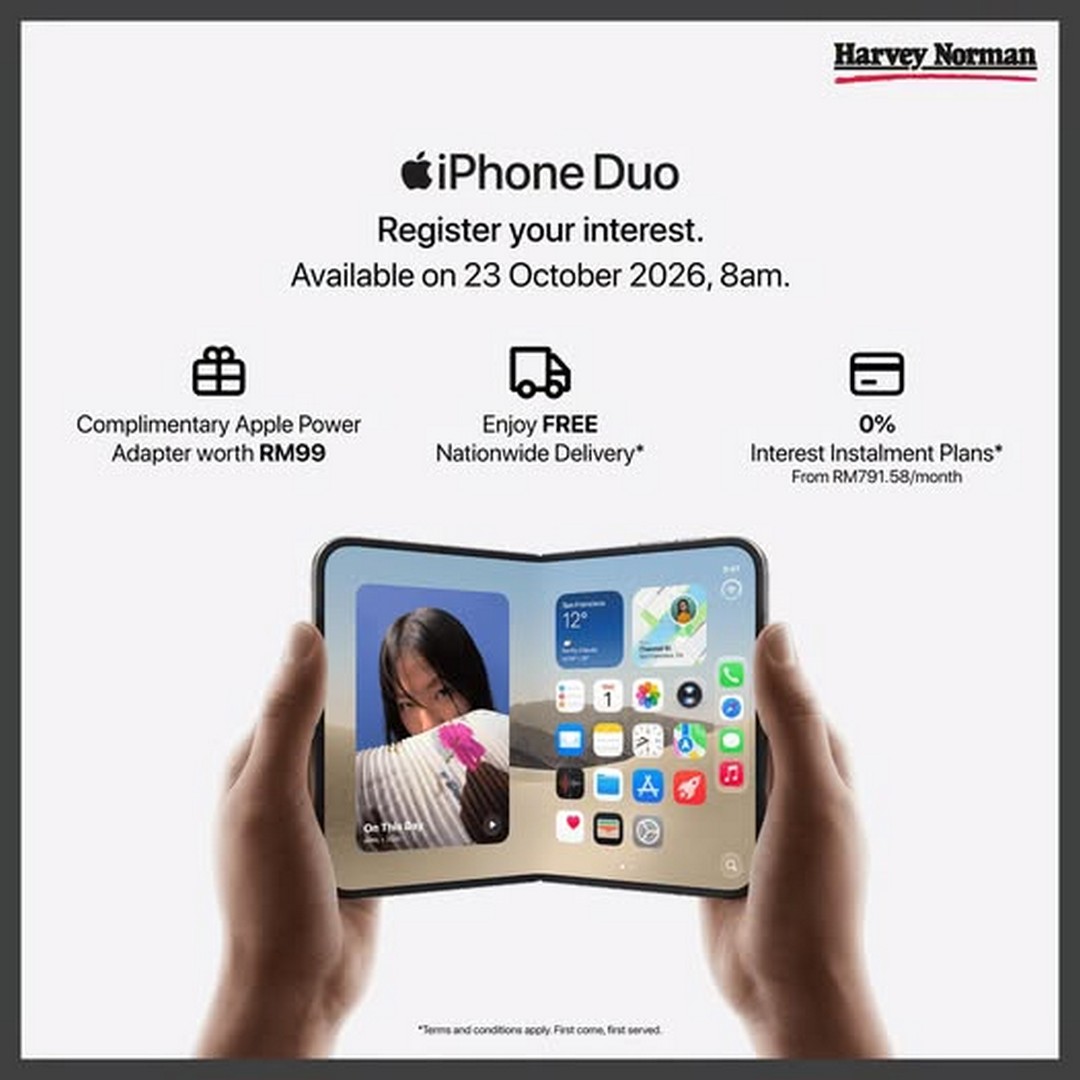 Harvey-Norman-Malaysia-–-New-iPhone-Duo-Launch-Promotion 23 October 2026 onwards: Harvey Norman Malaysia – New iPhone Duo Launch Promotion with Complimentary Apple Power Adapter Worth RM99, Free Nationwide Delivery and 0% Interest Instalments from RM791.58 per Month