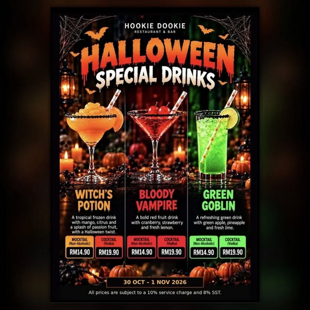 Hookie-Dookie-Malaysia-Halloween-Promotion-3 30 October–1 November 2026: Hookie Dookie Malaysia Halloween Promotion – Free Cupcakes, Kids’ Trick-or-Treat, Special Drinks and RM100 Dining Voucher Giveaway at Plaza Arkadia, Desa ParkCity