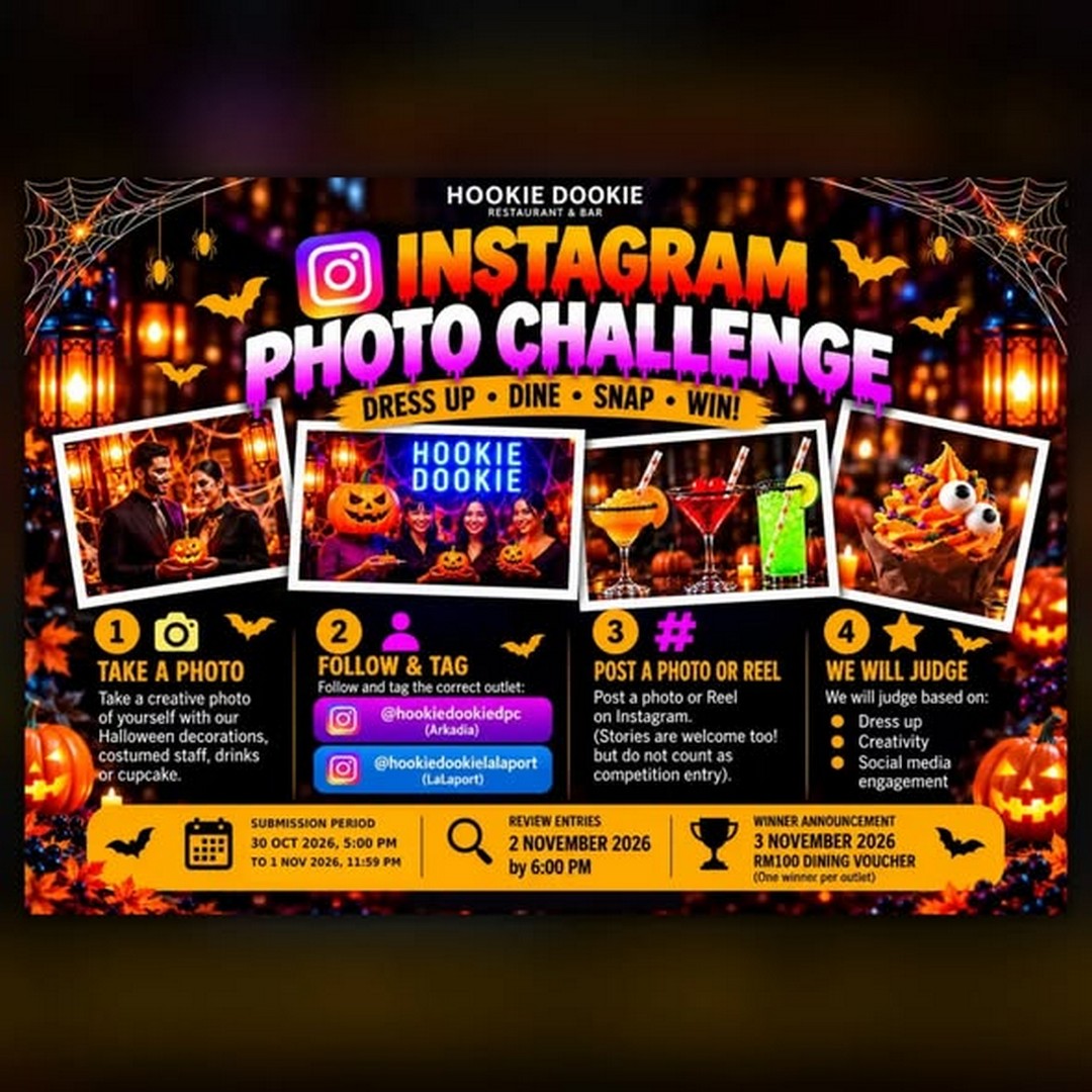 Hookie-Dookie-Malaysia-Halloween-Promotion-4 30 October–1 November 2026: Hookie Dookie Malaysia Halloween Promotion – Free Cupcakes, Kids’ Trick-or-Treat, Special Drinks and RM100 Dining Voucher Giveaway at Plaza Arkadia, Desa ParkCity